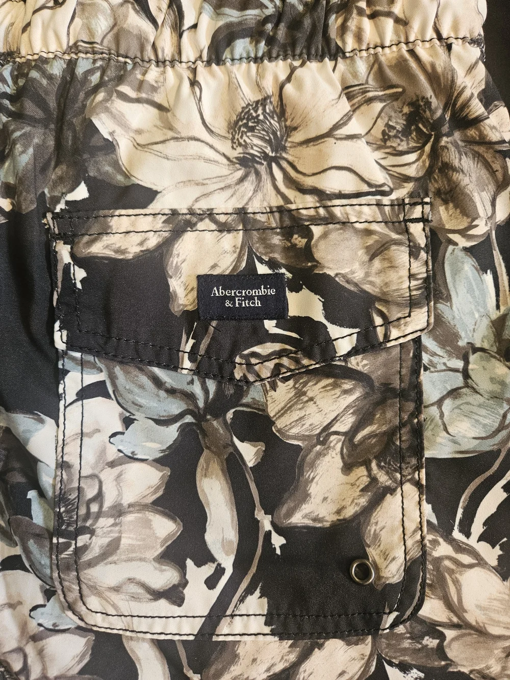 Abercrombie & Fitch Black Floral Swim Trunks - Picture 4 of 4